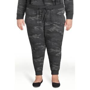 Athletic Works 3XL Black Gray Camo Women's Soft Jogger SweatPants 3X XXXL NEW
